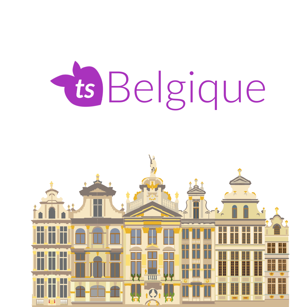 Belgian architecture with 'ts Belgique' logo on a white background by tsgabrielle 