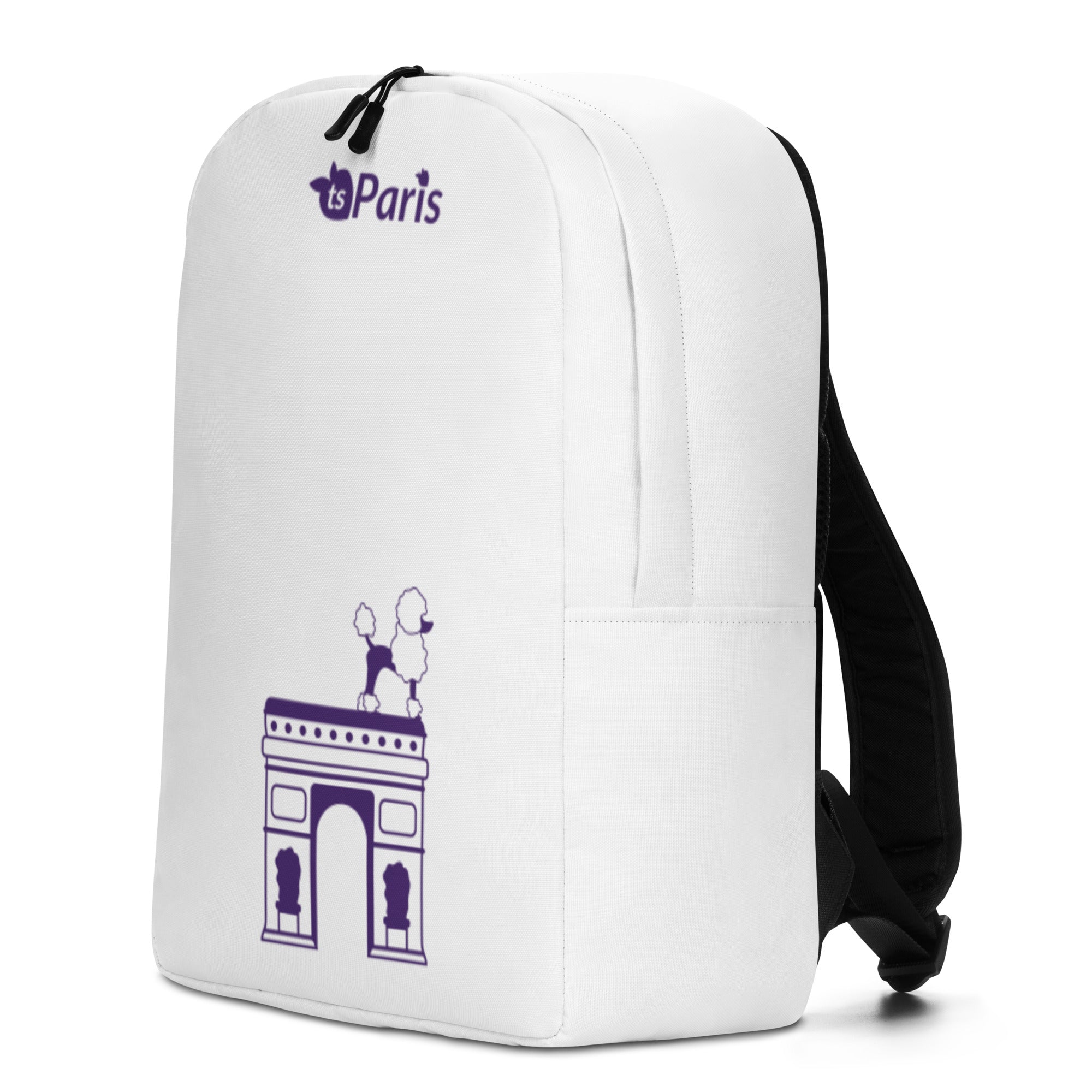 tsgabrielle® • Paris - Arc de Triomphe • Minimalist Backpack • White •