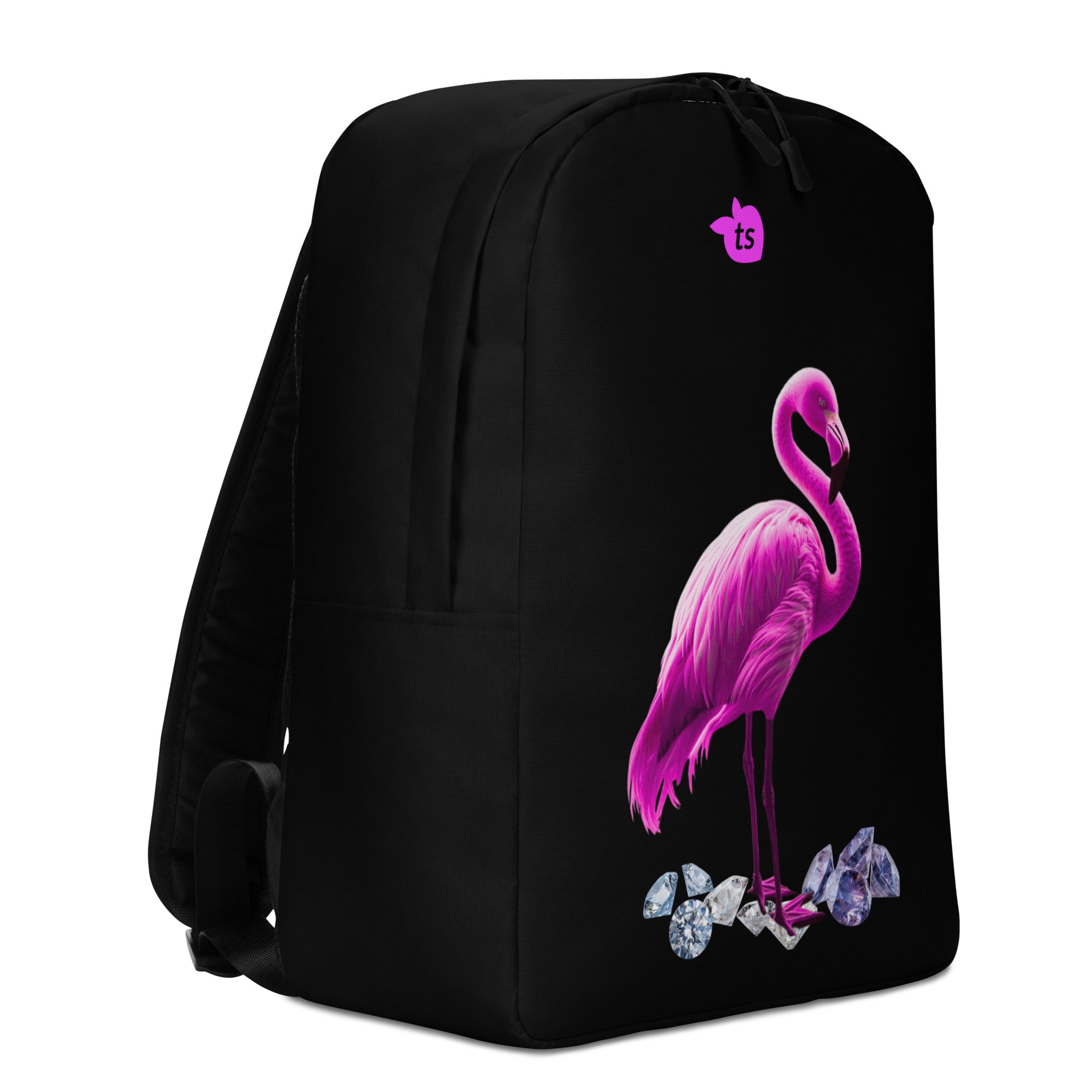tsgabrielle® • Flamant 🦩 Rose • Minimalist Backpack • Black •