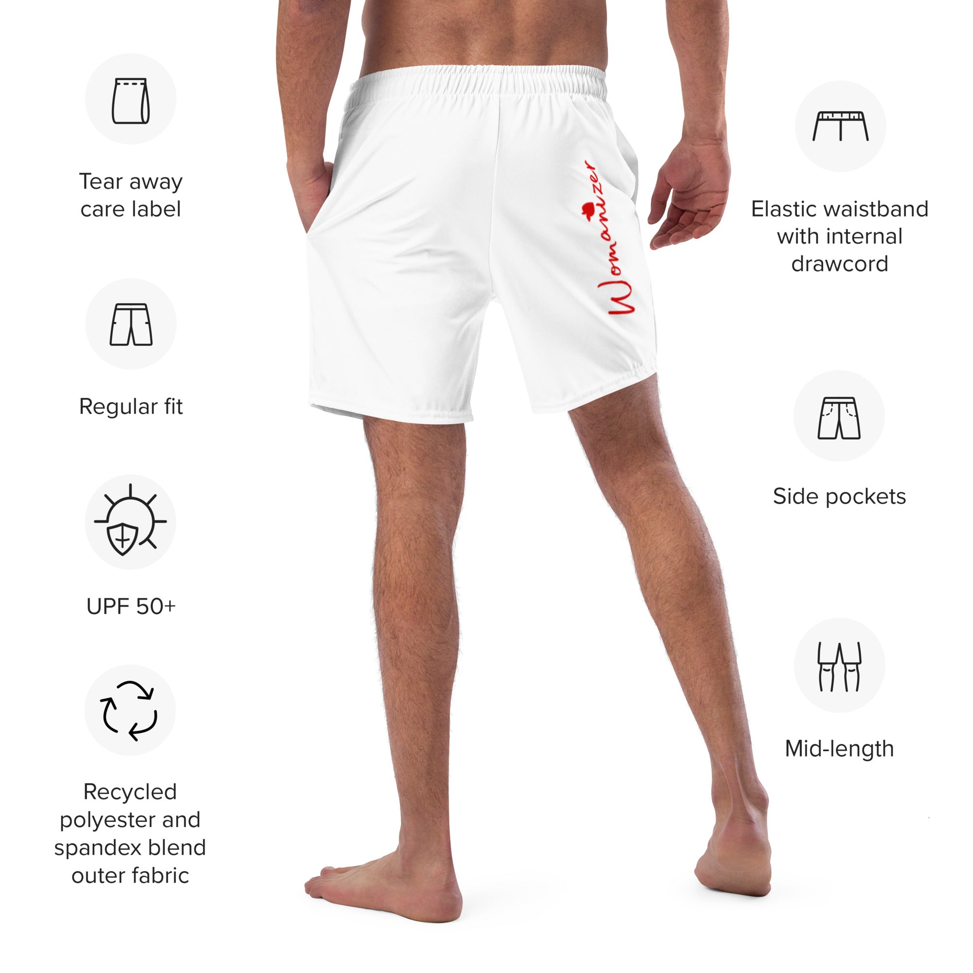 tsgabrielle® • For Him 👔 • Womanizer • Swim Trunks • White •
