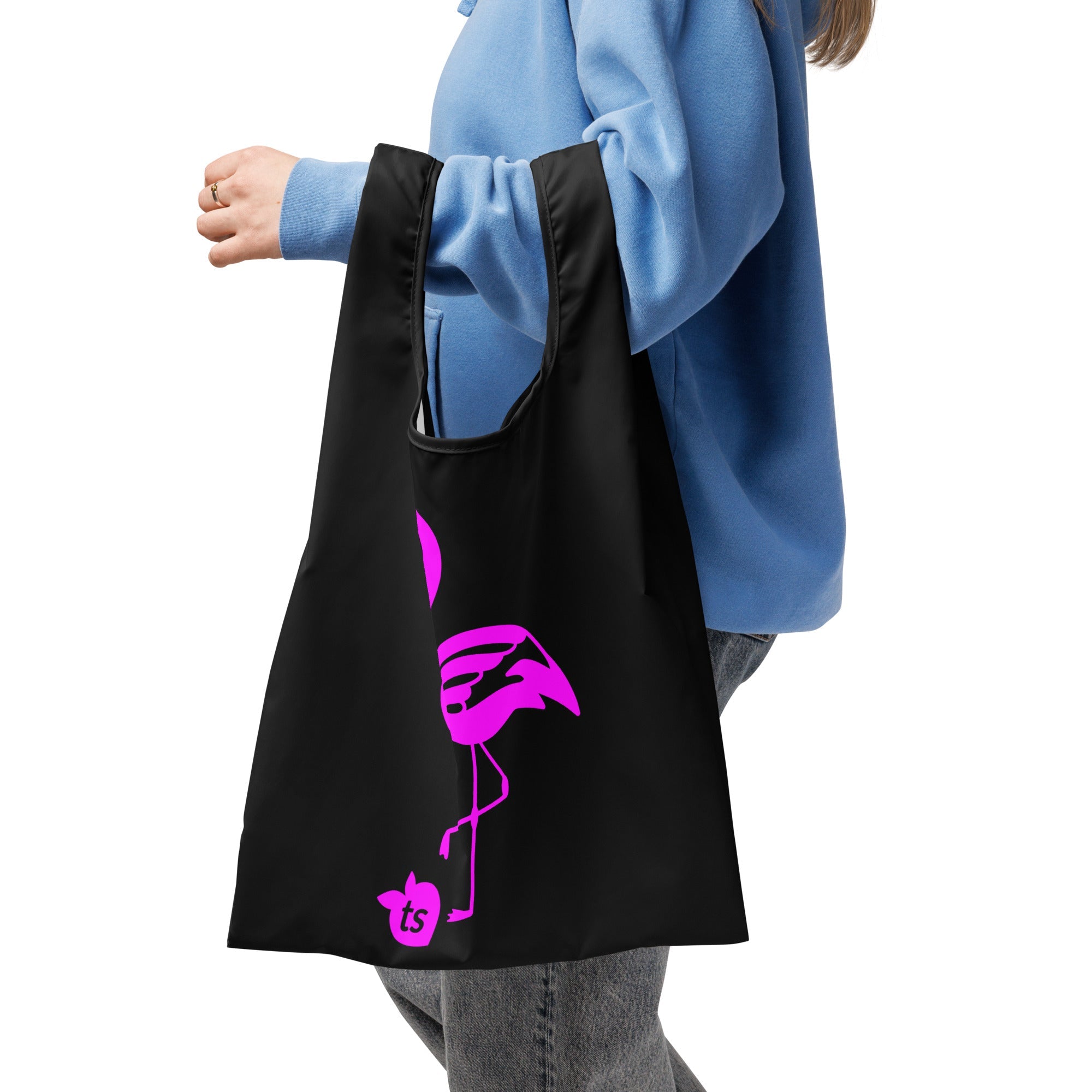 tsgabrielle® • Flamant 🦩 Rose • Shopping Bag • Black •