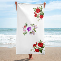 tsgabrielle® • TransFLOWer • Bath Towel • White • 30"x60 •