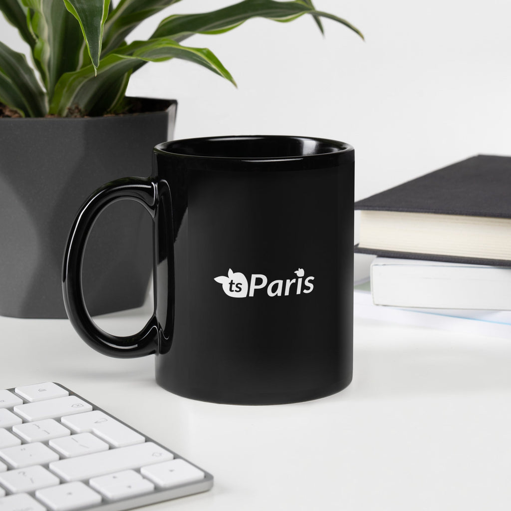 tsgabrielle® • Paris • Mug brillant • Noir • Céramique • 2 tailles