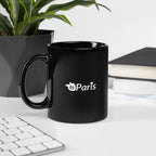 tsgabrielle® • Paris • Mug brillant • Noir • Céramique • 2 tailles