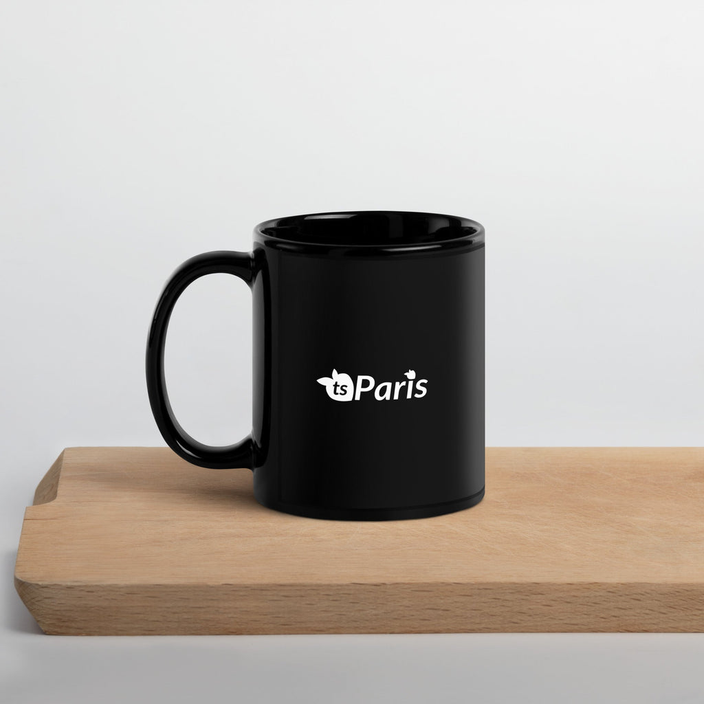 tsgabrielle® • Paris • Mug brillant • Noir • Céramique • 2 tailles
