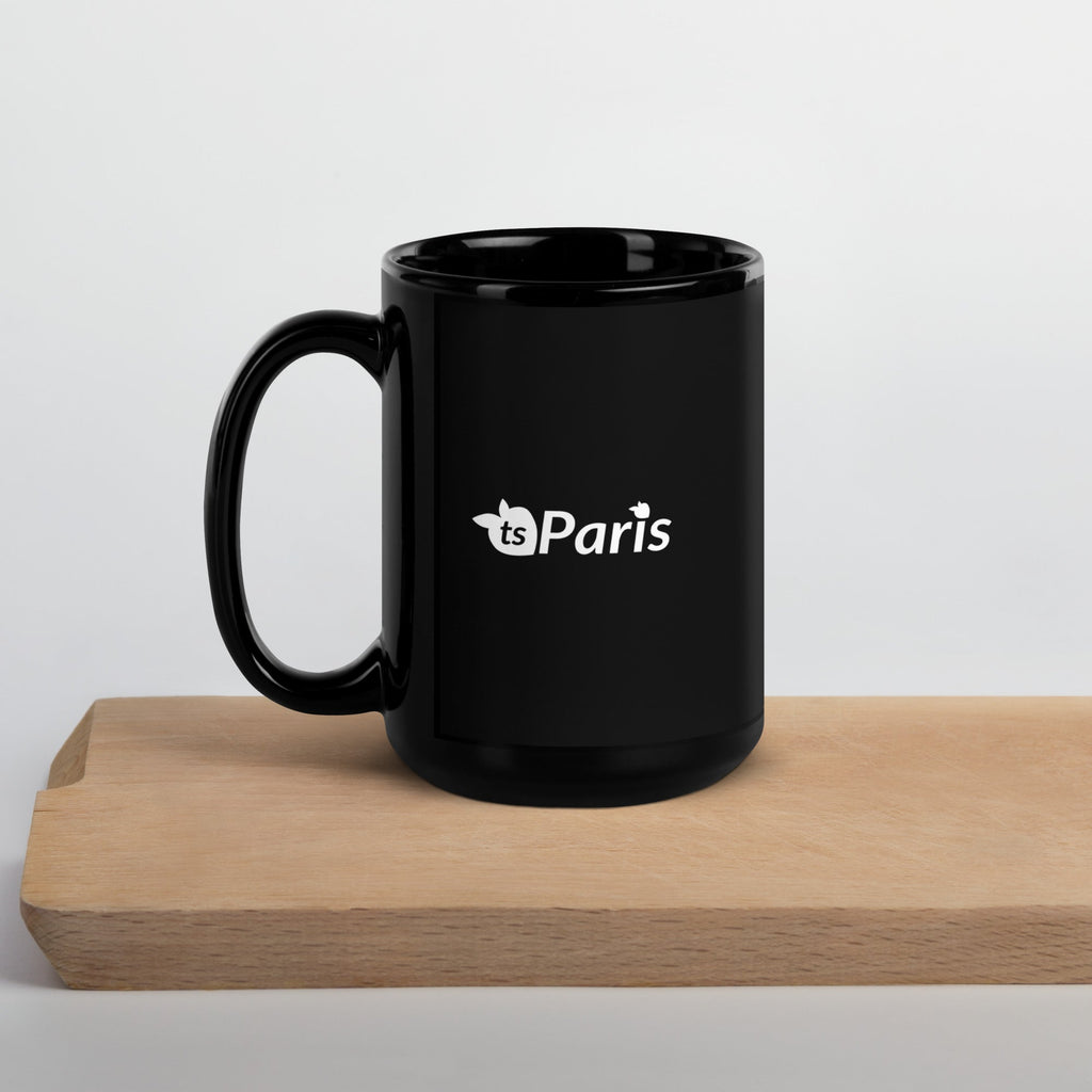 tsgabrielle® • Paris • Mug brillant • Noir • Céramique • 2 tailles