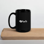 tsgabrielle® • Paris • Mug brillant • Noir • Céramique • 2 tailles