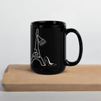 tsgabrielle® • Paris • Mug brillant • Noir • Céramique • 2 tailles