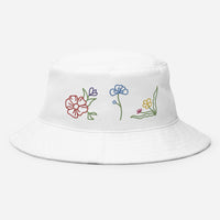 tsgabrielle® • TransFLOWer • Bucket Hat • White • 100% Cotton •
