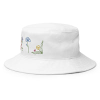 tsgabrielle® • TransFLOWer • Bucket Hat • White • 100% Cotton •