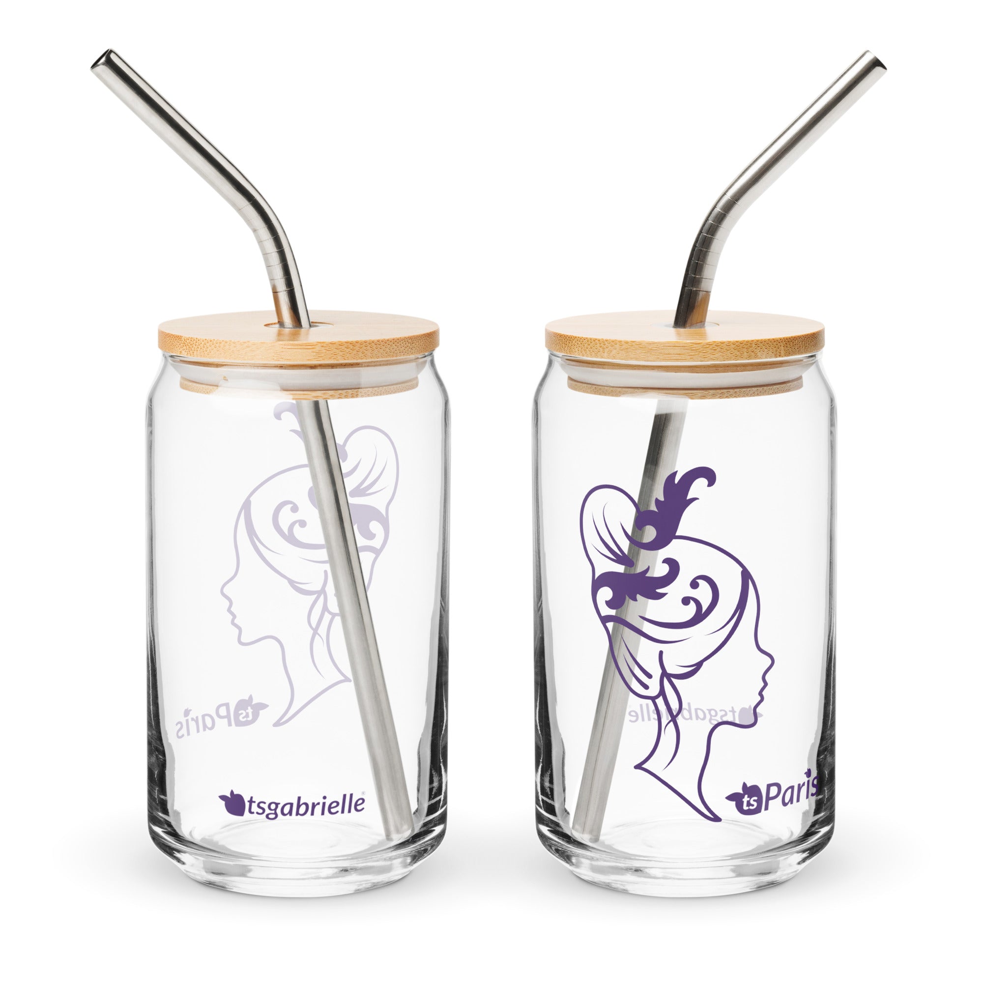 tsgabrielle® • Paris - Marie Antoinette • Verre en forme de canette • 473 ml • 2 options