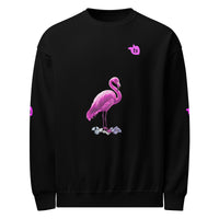 tsgabrielle® • For Her • Flamant 🦩Rose • Crew Neck Sweatshirt • Black •