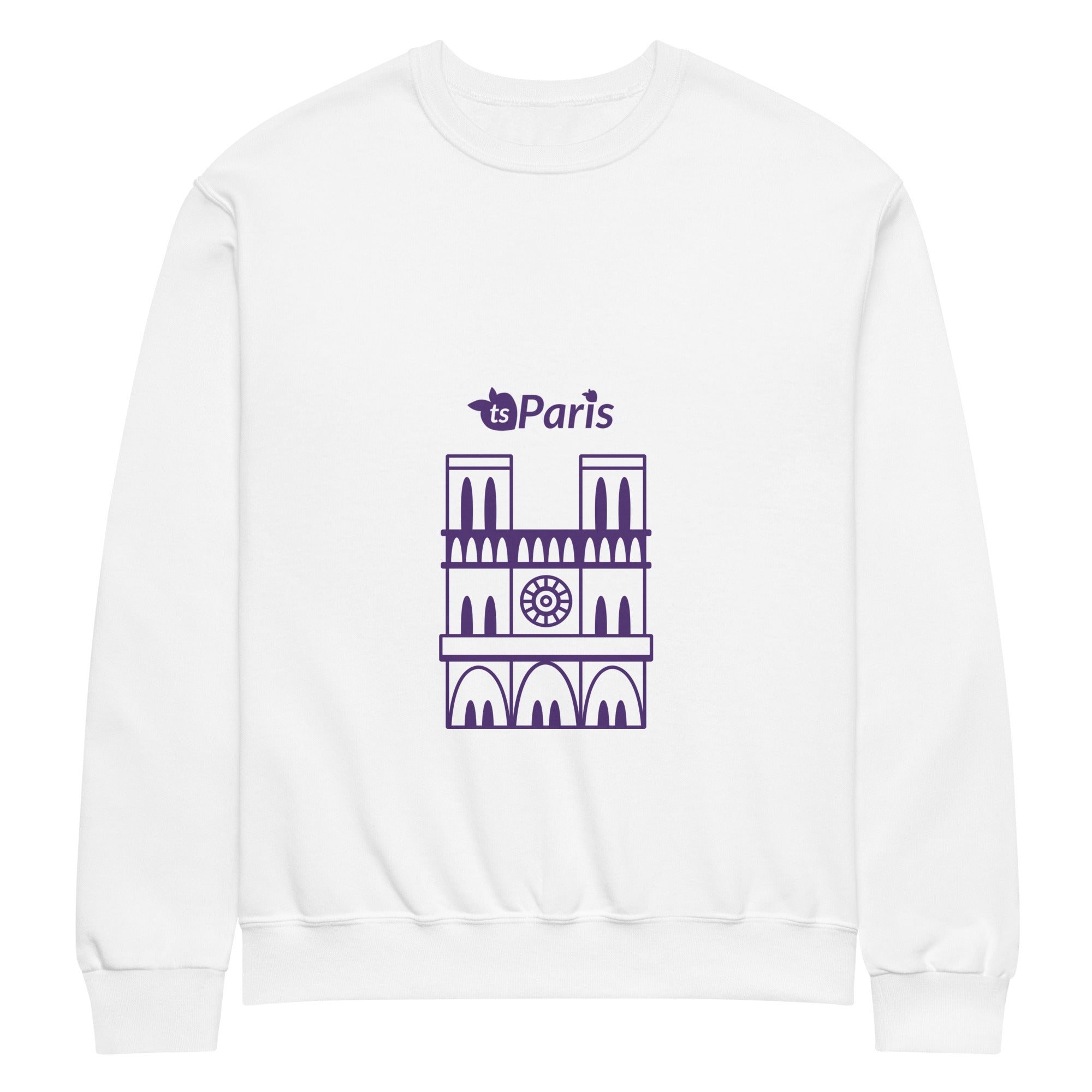 tsgabrielle® • For Him 👔 • Paris - Notre-Dame Cathedral • Crew Neck Sweatshirt • White •