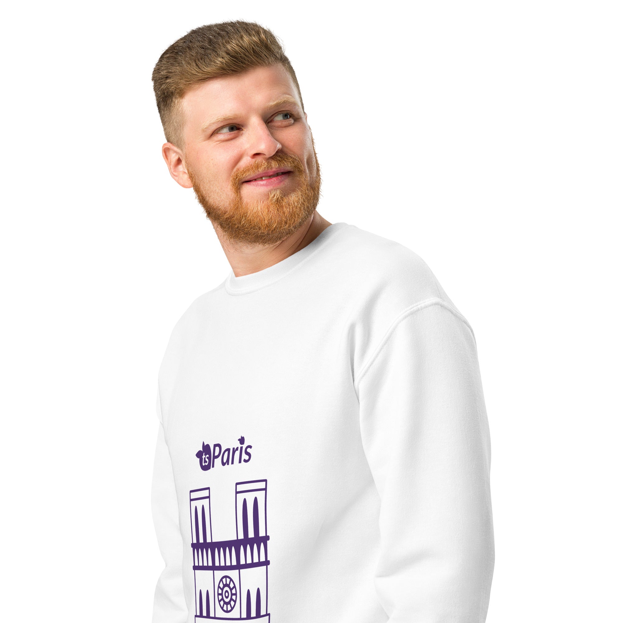 tsgabrielle® • For Him 👔 • Paris - Notre-Dame Cathedral • Crew Neck Sweatshirt • White •