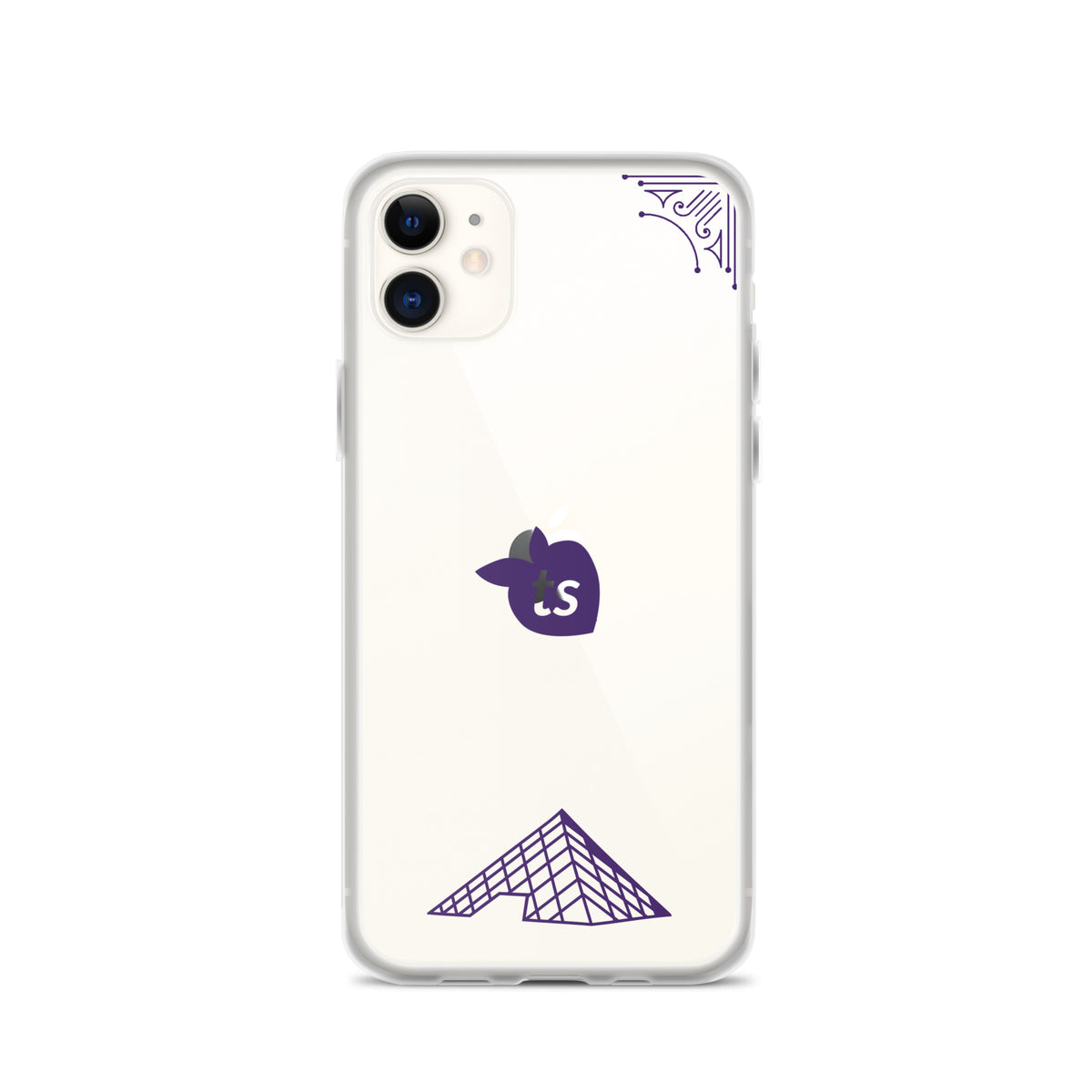 tsgabrielle® • Paris - The Louvre Pyramid • Clear Case Compatible with iPhone® • Latest Models • iPhone 11 Clear Back cover