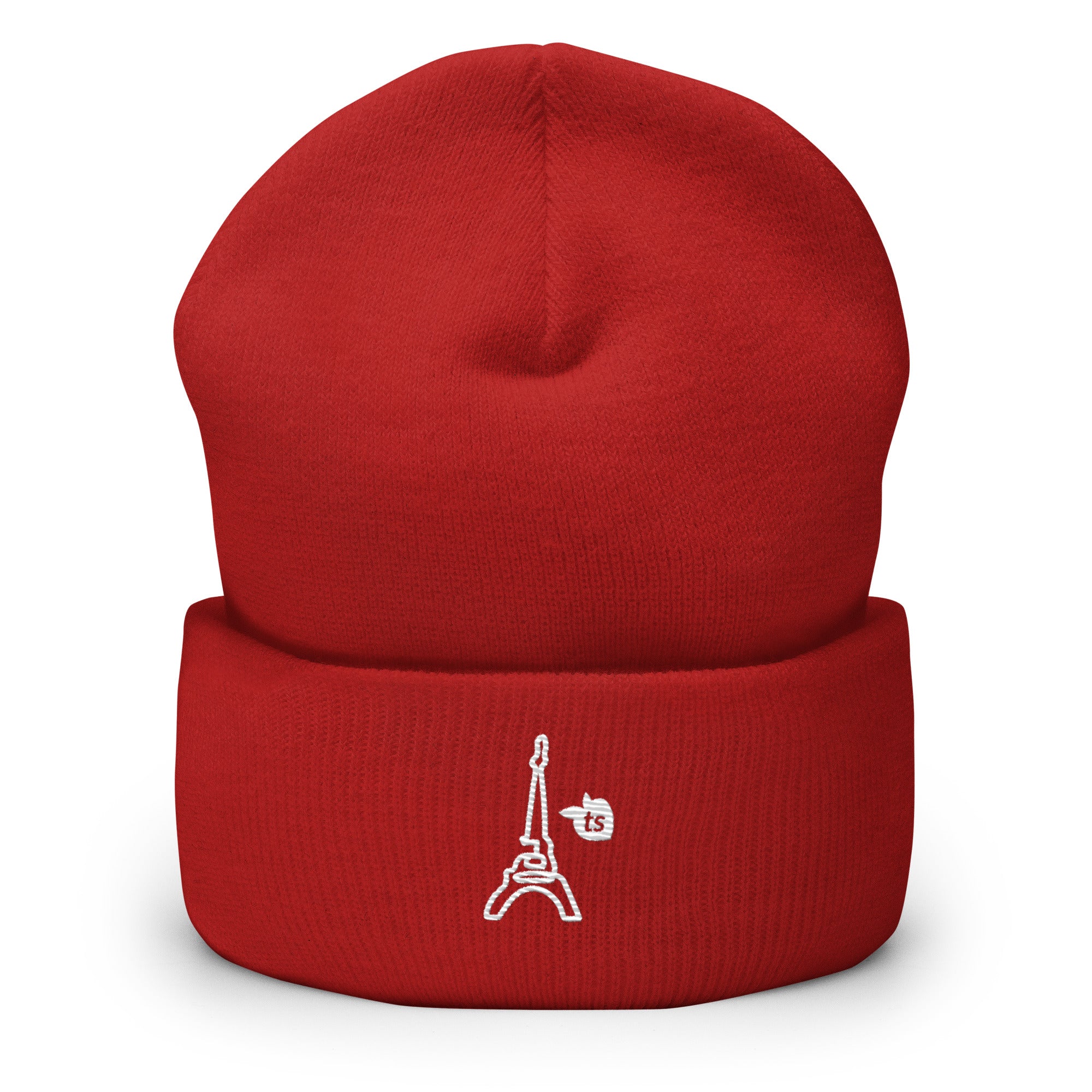 tsgabrielle® • Paris - La Tour Eiffel • Cuffed Beanie Red • Red •