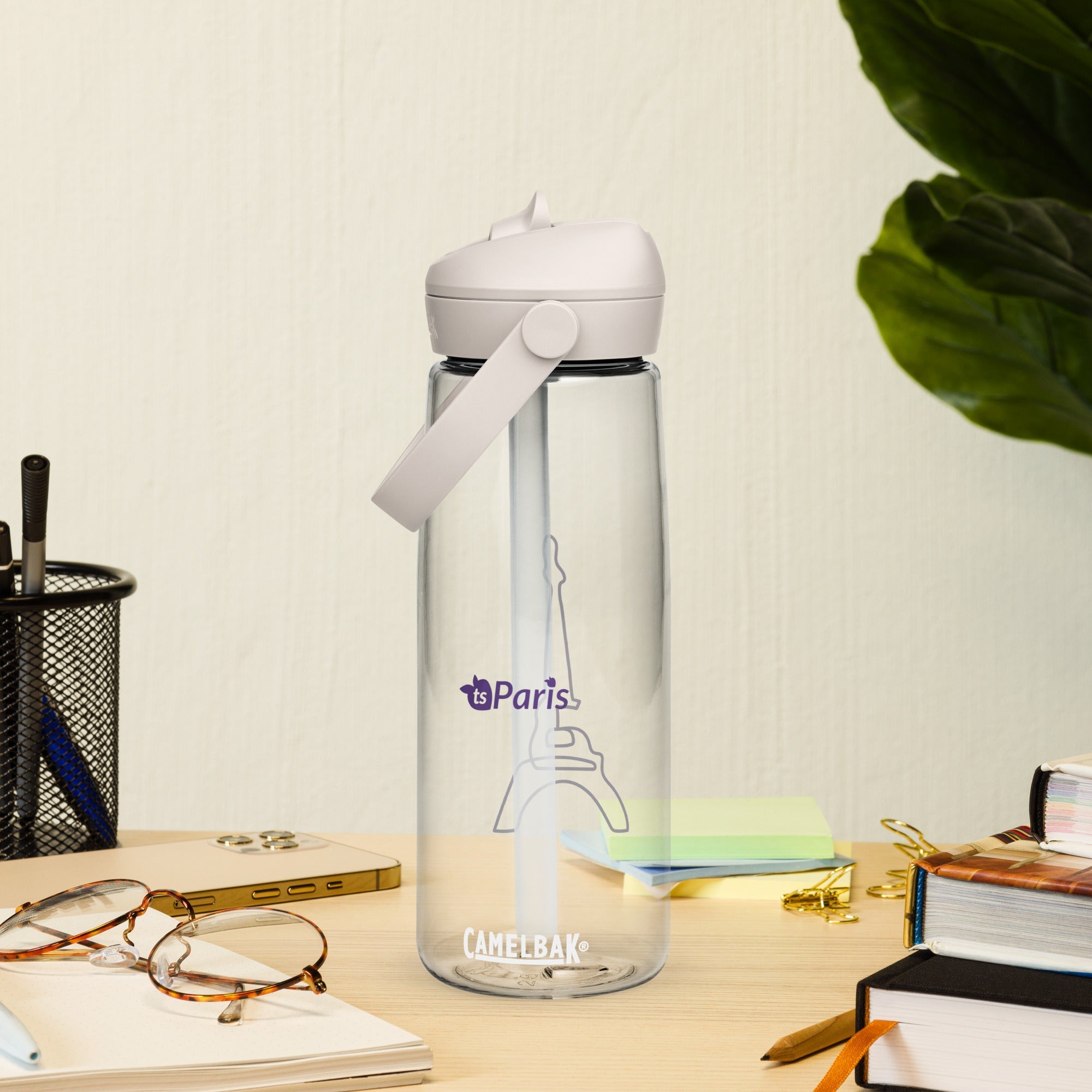 CamelBak® Eddy® by tsgabrielle® • Paris - La Tour Eiffel • Sports Water Bottle • Flip Straw • Clear • 739 ml •