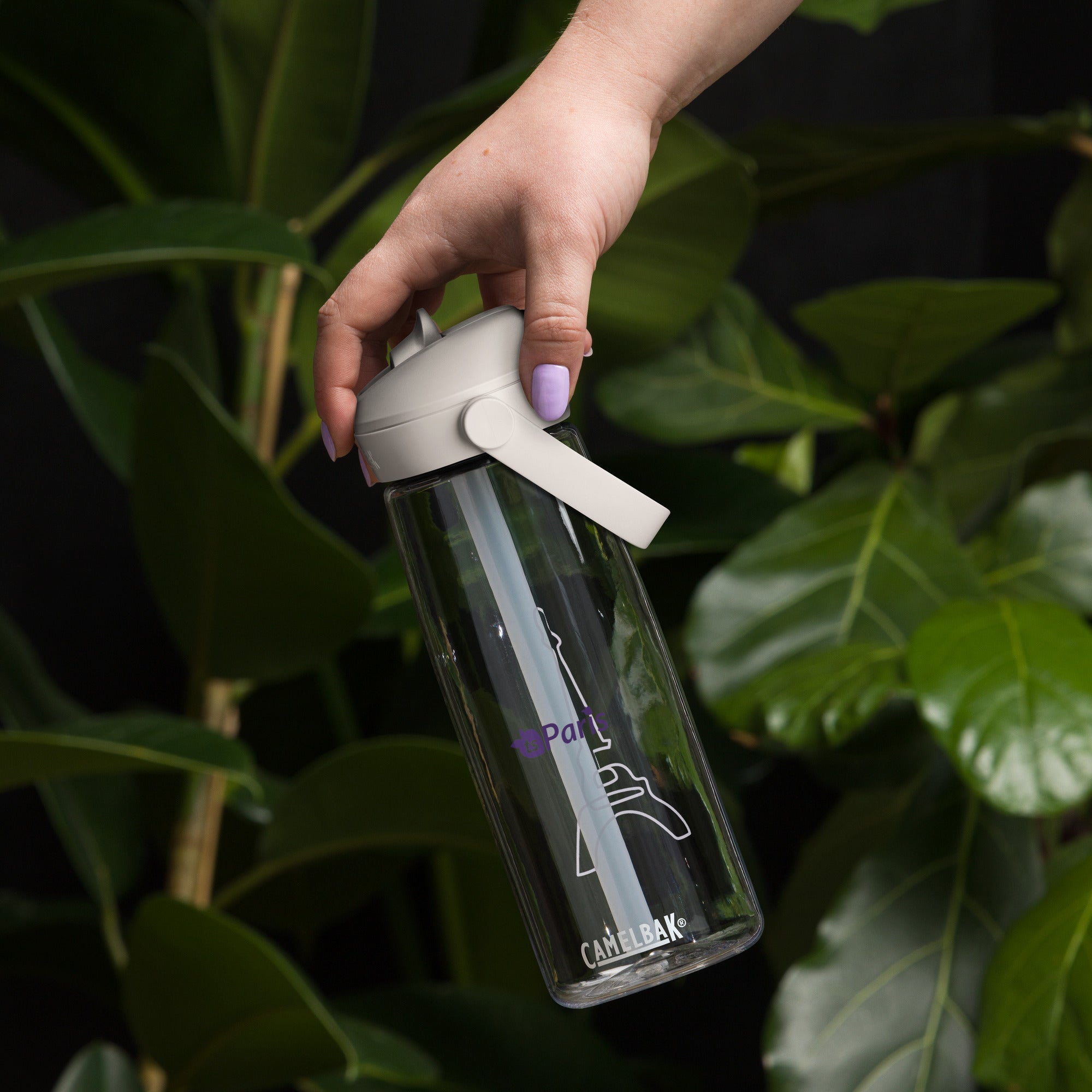 CamelBak® Eddy® by tsgabrielle® • Paris - La Tour Eiffel • Sports Water Bottle • Flip Straw • Clear • 739 ml •