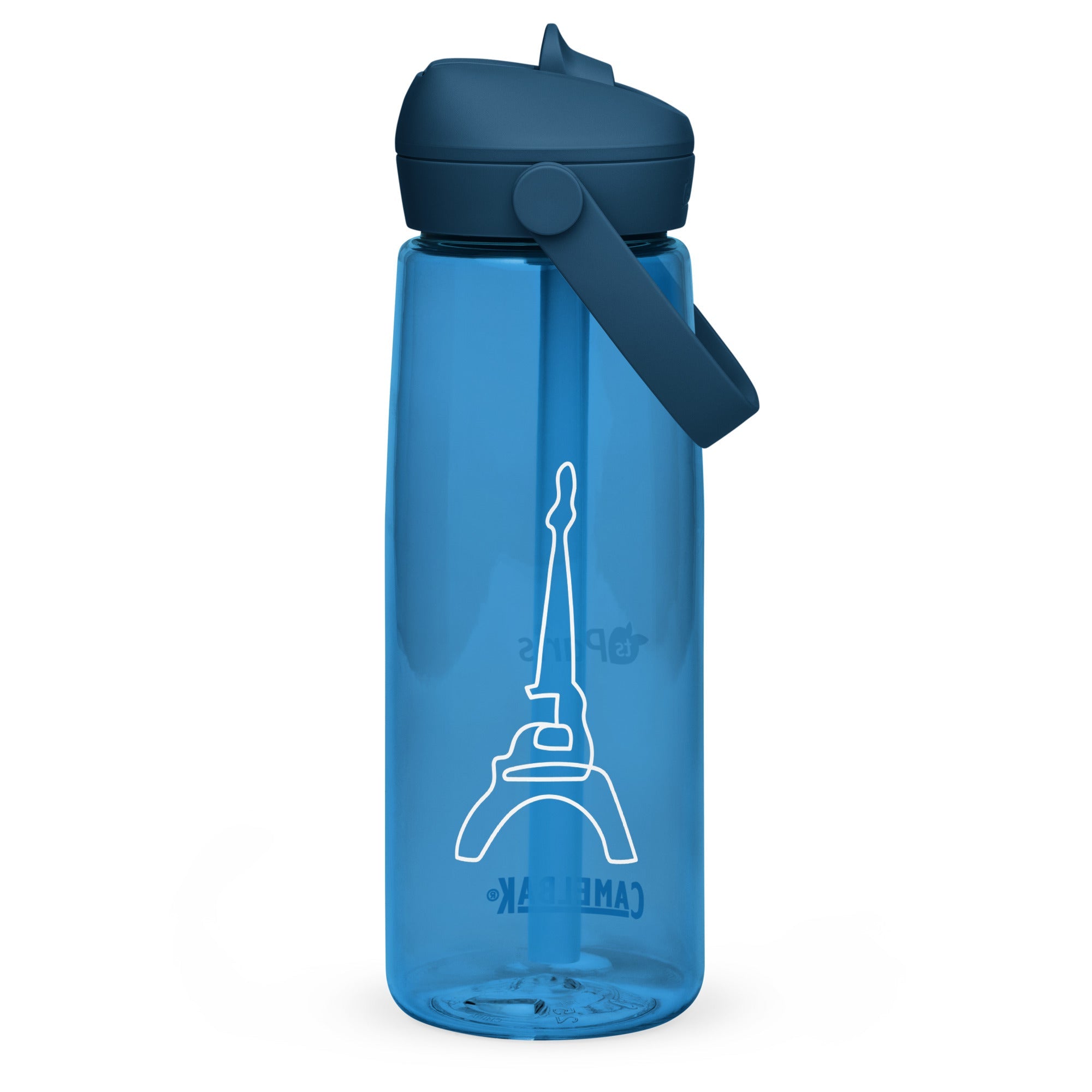 CamelBak® Eddy® by tsgabrielle® • Paris - La Tour Eiffel • Sports Water Bottle • Flip Straw • 4 Colors • 25 oz • Oxford Blue Plastic 25 oz