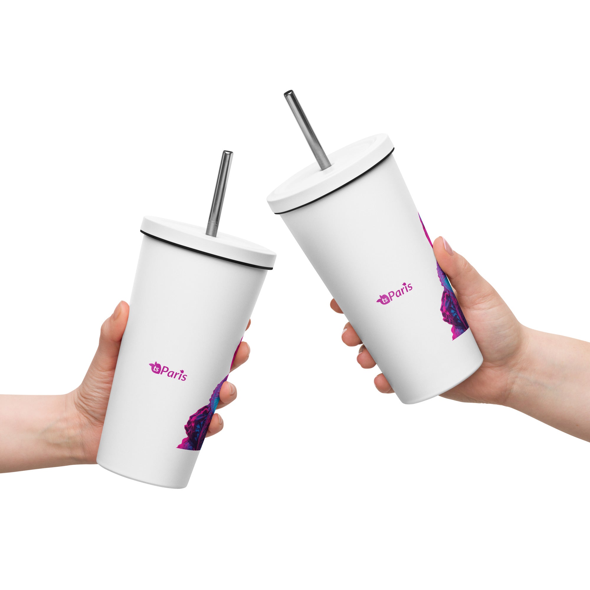 tsgabrielle® • Paris - Marie Antoinette • Tumbler • Stainless Steel • White • 20 oz •