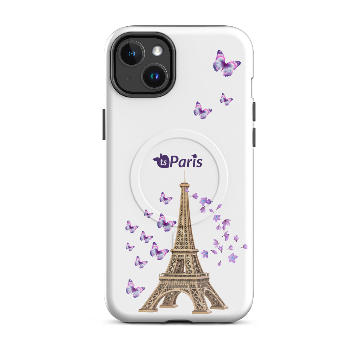 tsgabrielle® • Paris - La Tour Eiffel • Tough Case Compatible with iPhone® • MagSafe® • Latest Models • iPhone 14 Plus White Back cover