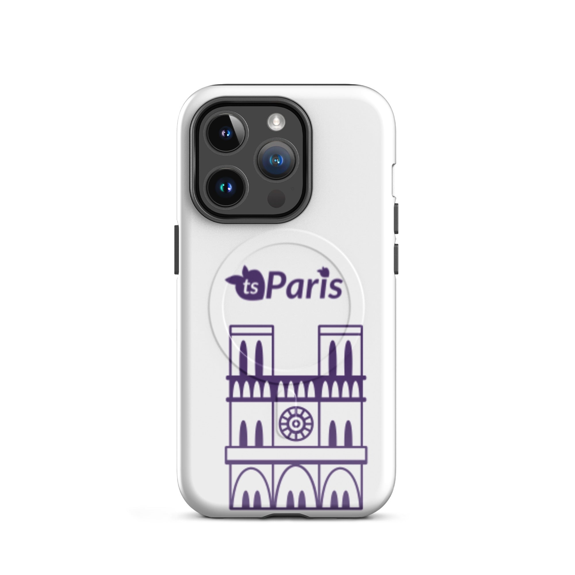 tsgabrielle® • Paris - Notre-Dame Cathedral • Tough Case Compatible with iPhone® • White • MagSafe® • Latest Models • iPhone 14 Pro White Back cover