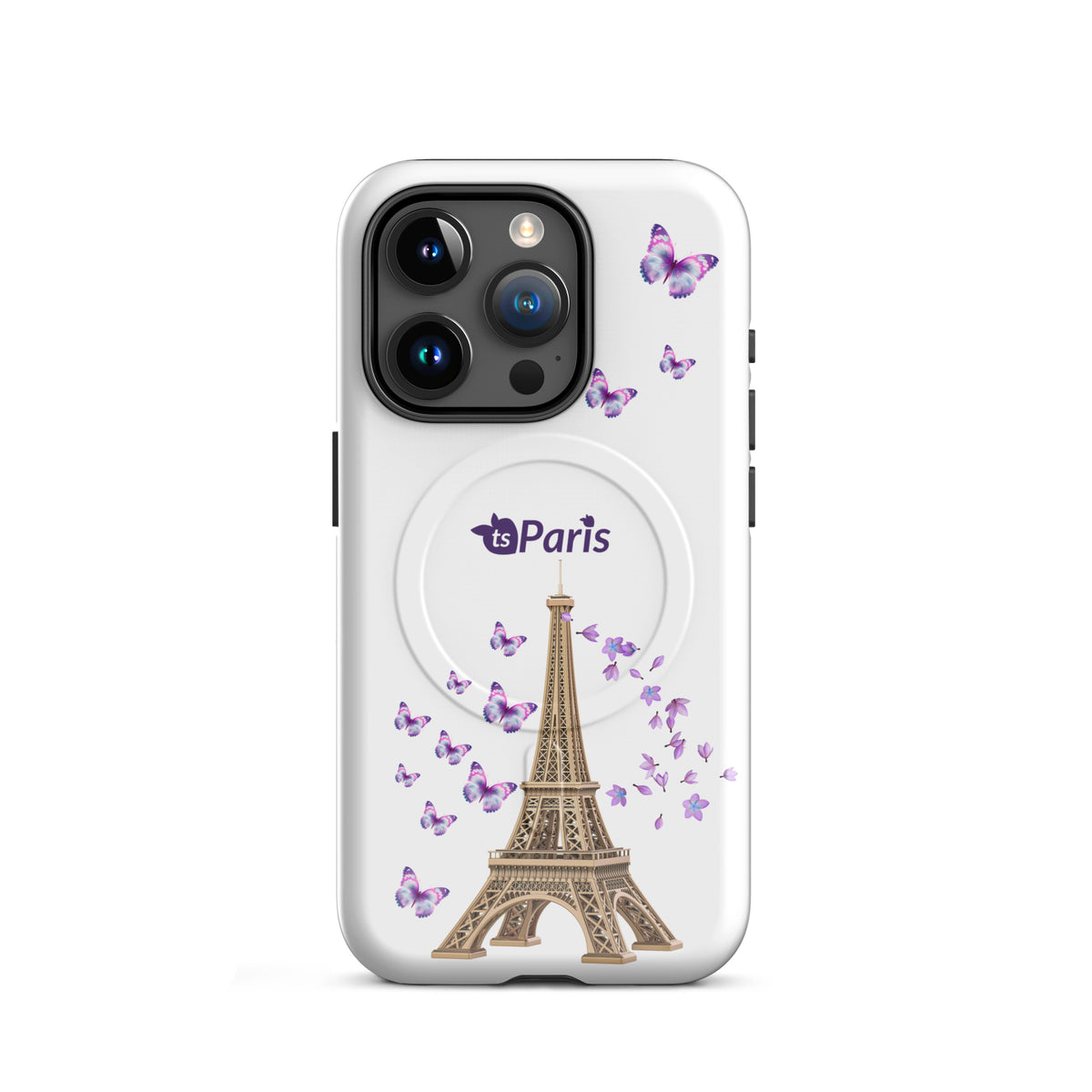 tsgabrielle® • Paris - La Tour Eiffel • Tough Case Compatible with iPhone® • MagSafe® • Latest Models • iPhone 15 Pro White Back cover