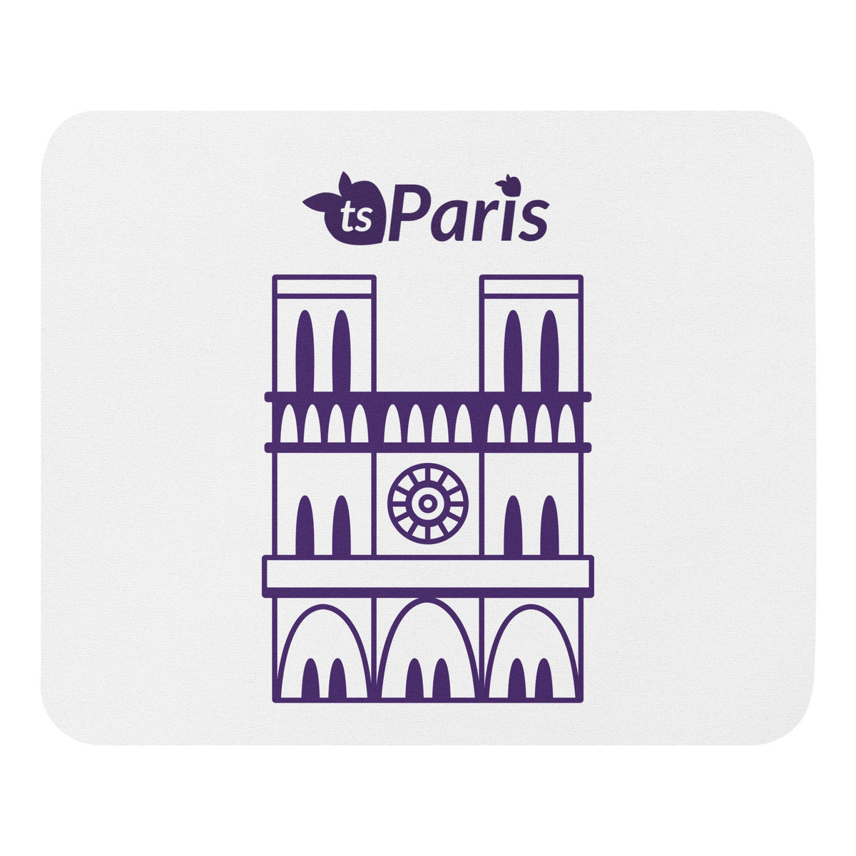tsgabrielle® • Paris - Notre-Dame Cathedral • Mouse Pad • White • White Rectangular City