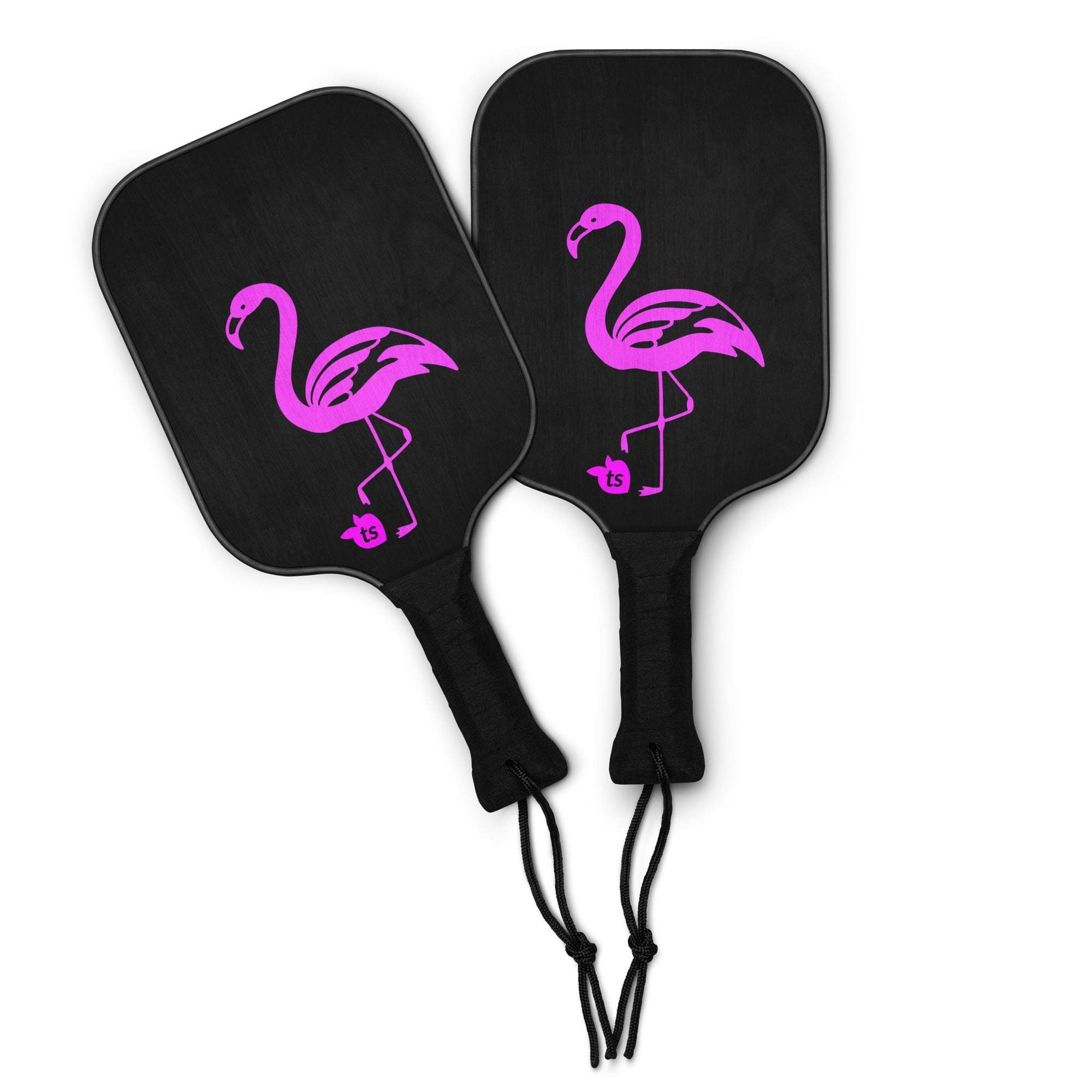 tsgabrielle® • Flamant Rose • Pickleball Paddle Set • Black