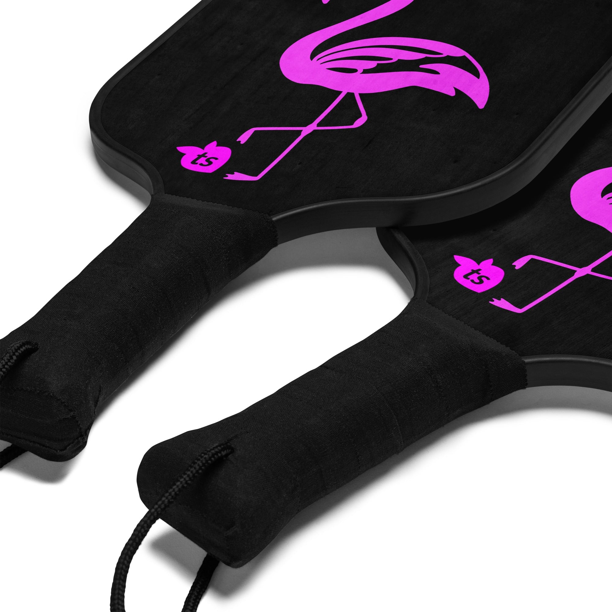 tsgabrielle® • Flamant Rose • Pickleball Paddle Set • Black
