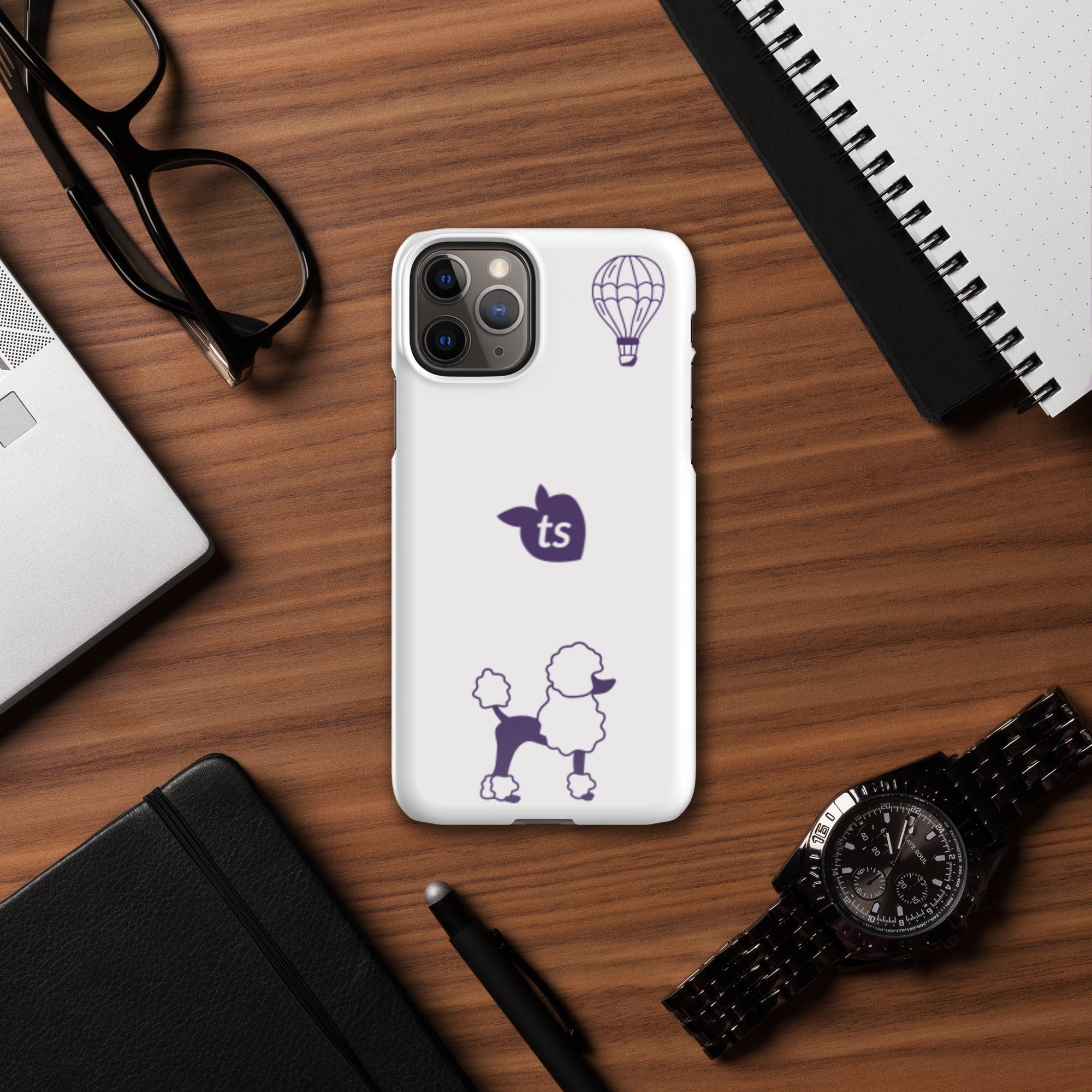 tsgabrielle® • Paris - Le Chien • Snap Case Compatible with iPhone® • White • Latest Models •