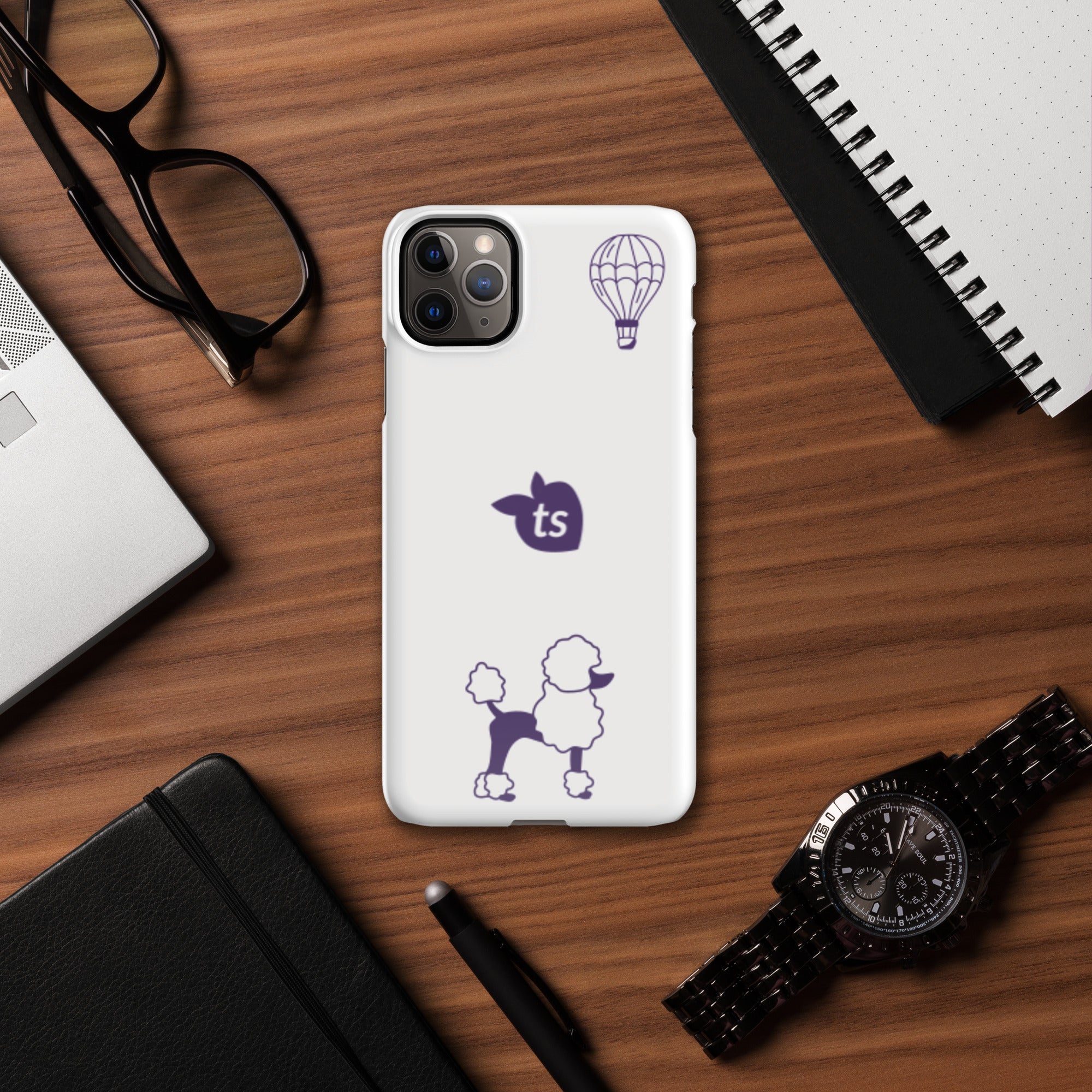 tsgabrielle® • Paris - Le Chien • Snap Case Compatible with iPhone® • White • Latest Models •