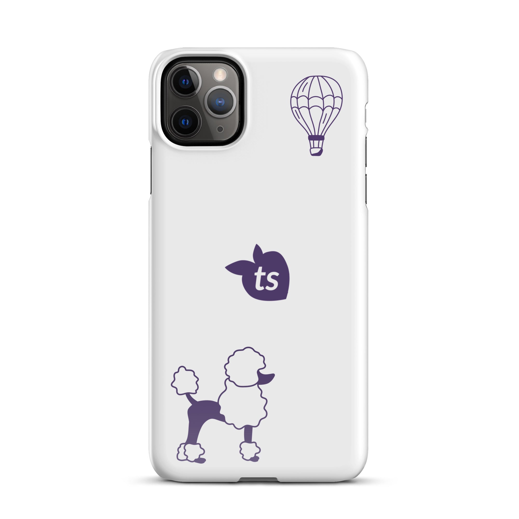 tsgabrielle® • Paris - Le Chien • Snap Case Compatible with iPhone® • White • Latest Models • iPhone 11 Pro Max White Back cover