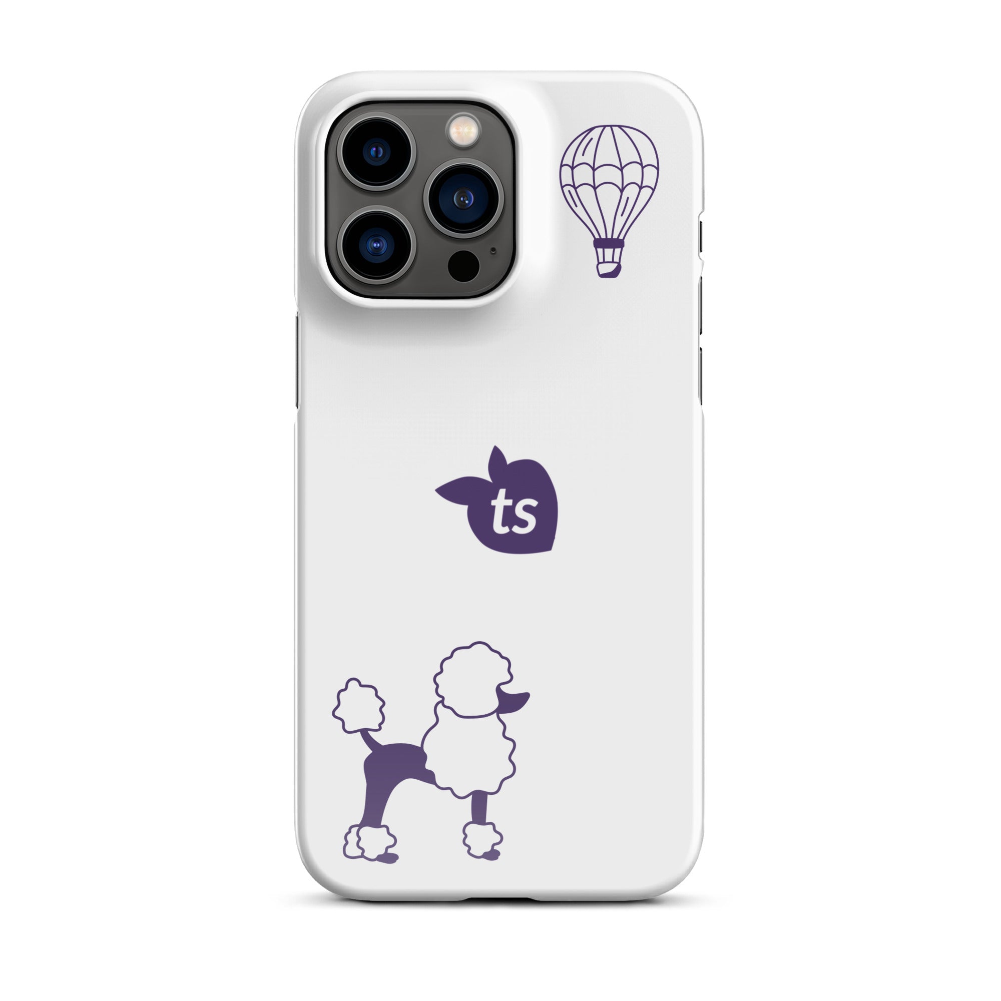 tsgabrielle® • Paris - Le Chien • Snap Case Compatible with iPhone® • White • Latest Models • iPhone 14 Pro Max White Back cover