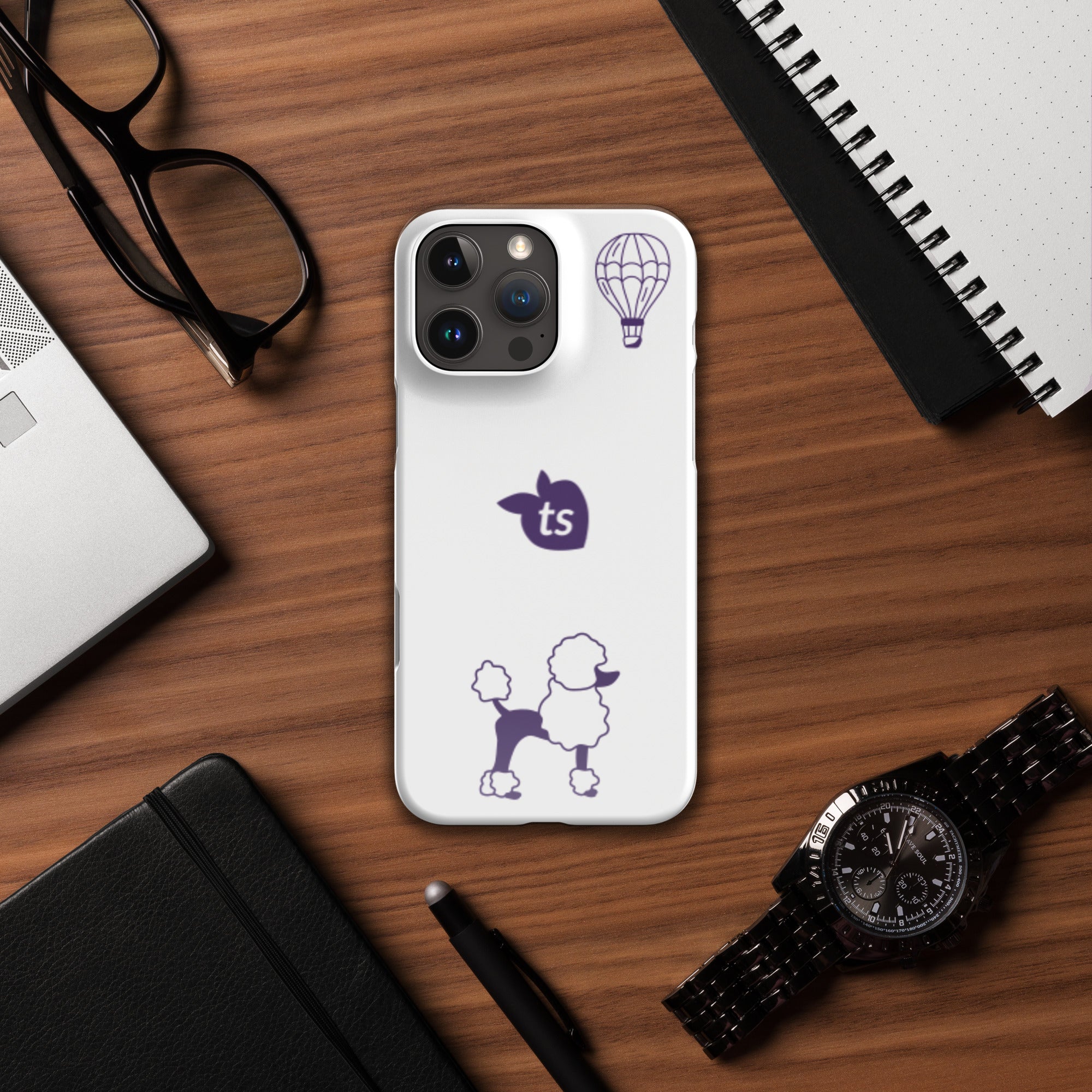 tsgabrielle® • Paris - Le Chien • Snap Case Compatible with iPhone® • White • Latest Models •