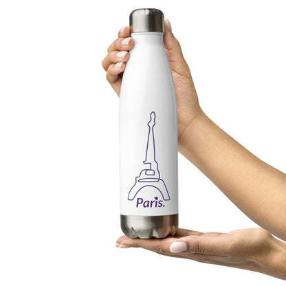 tsgabrielle™ • tsgabrielle™ • Stainless Steel Water Bottle White (Paris) • Bottles • Stainless Steel Water Bottle White (Paris) • TSG3 - PA03 - 2400005 •