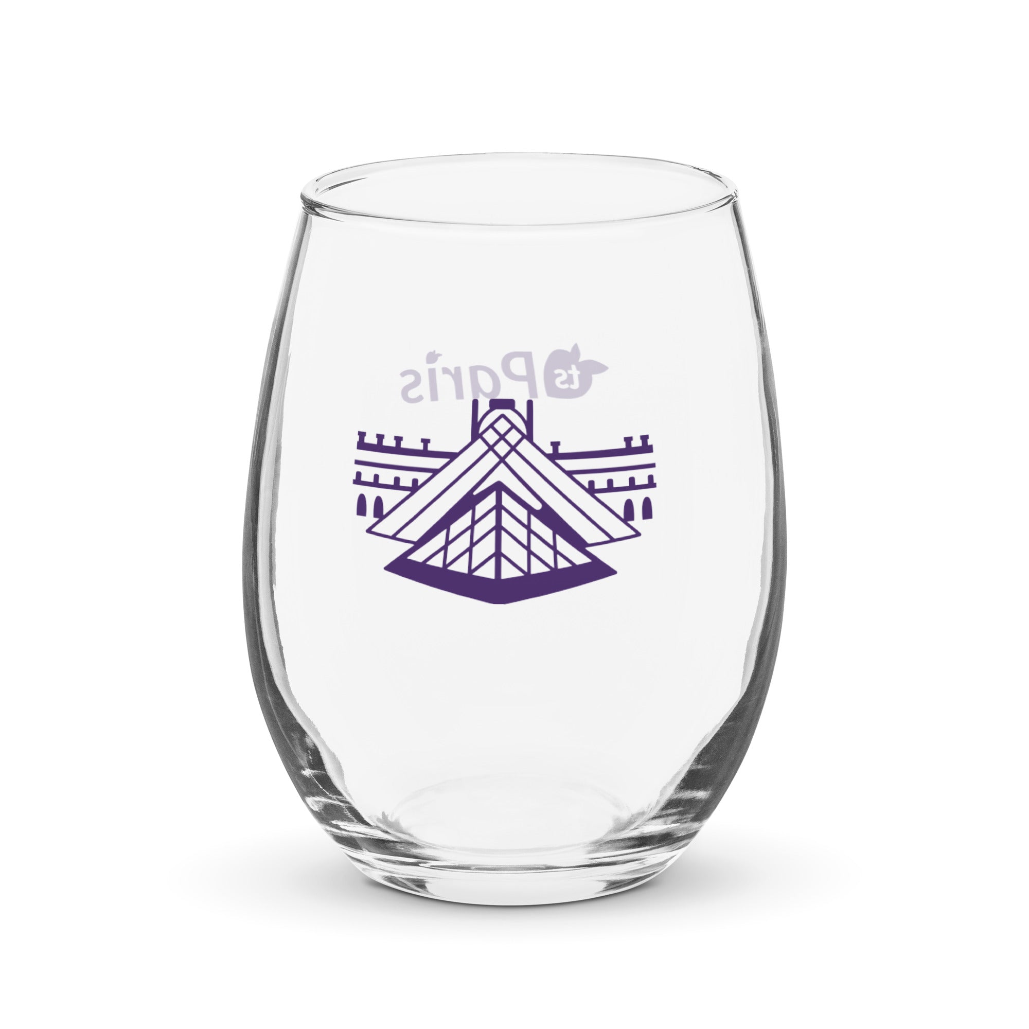 tsgabrielle® • Paris – The Louvre Pyramid • Stemless Wine Glass • 15 oz •
