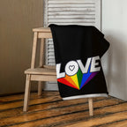 tsgabrielle® • Pride 25 - Love • Serviette • Noir • 76 x 152 cm