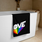 tsgabrielle® • Pride 25 - Love • Serviette • Noir • 76 x 152 cm