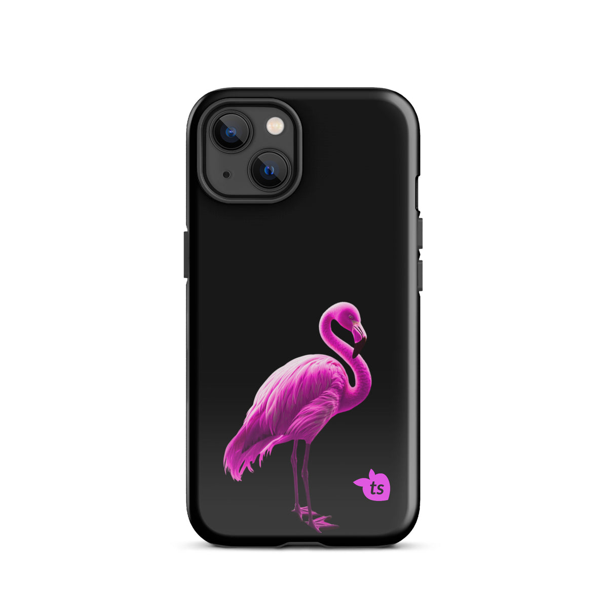 tsgabrielle® • Flamant🦩 Rose • Tough Case Compatible with iPhone® • Latest Models • iPhone 13 Gloss Black
