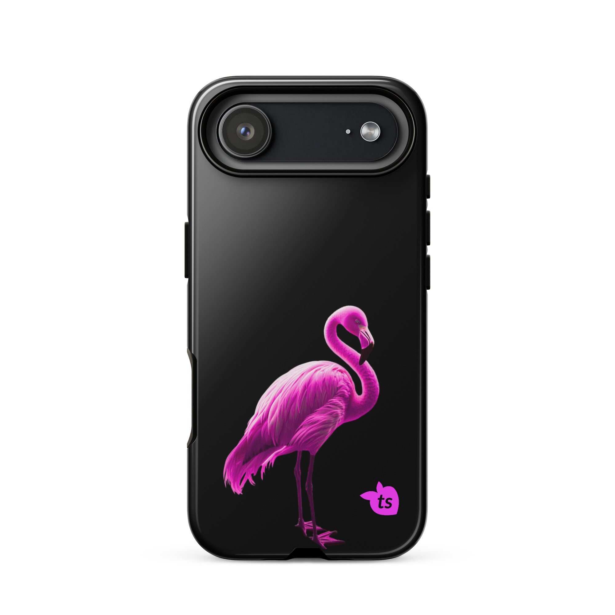 tsgabrielle® • Flamant🦩 Rose • Tough Case Compatible with iPhone® • Latest Models • iPhone 17 Air Gloss Black