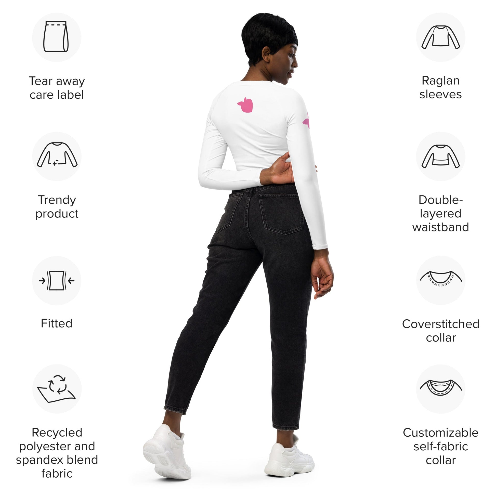 tsgabrielle™ • tsgabrielle™ • Trans / Women's Recycled Long - Sleeve Crop Top (Unicorn) • Apparel & Accessories • Trans / Women's Recycled Long - Sleeve Crop Top (Unicorn) • TSG3 - UN05 - 2400094A •