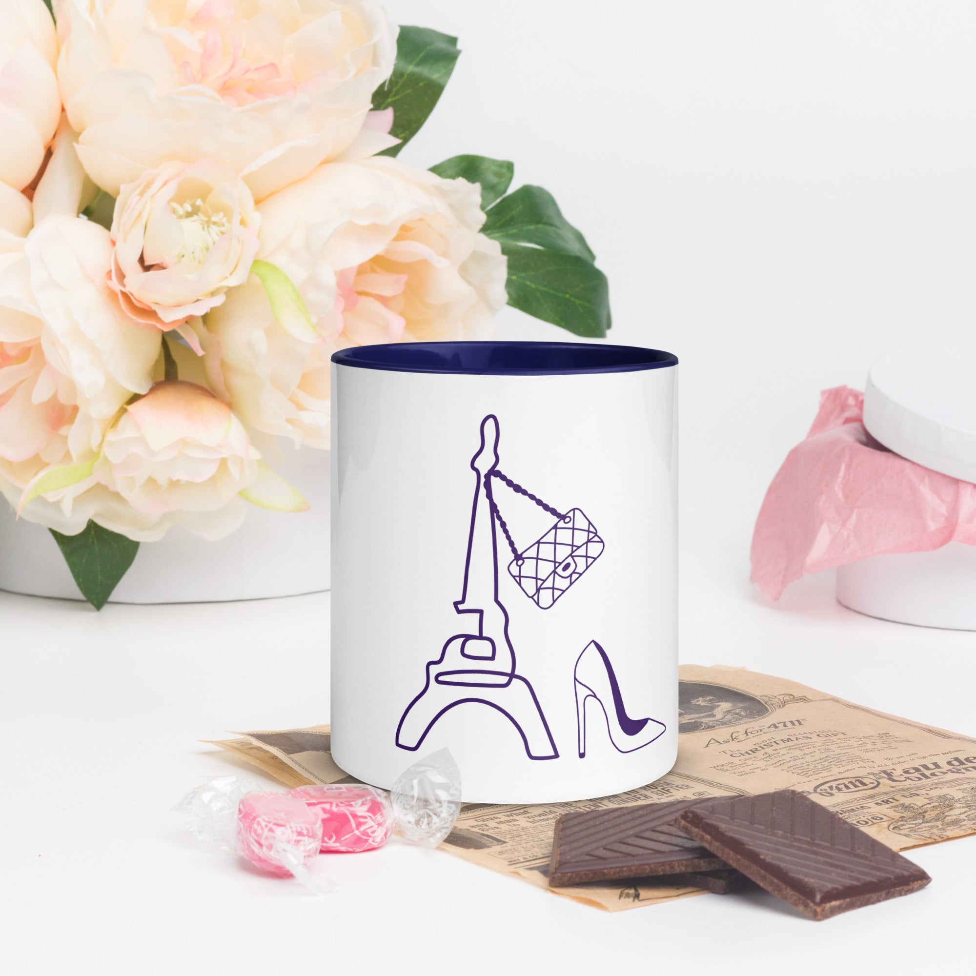 tsgabrielle® • Paris - La Tour Eiffel • Mug avec intérieur coloré • Céramique • 325 ml