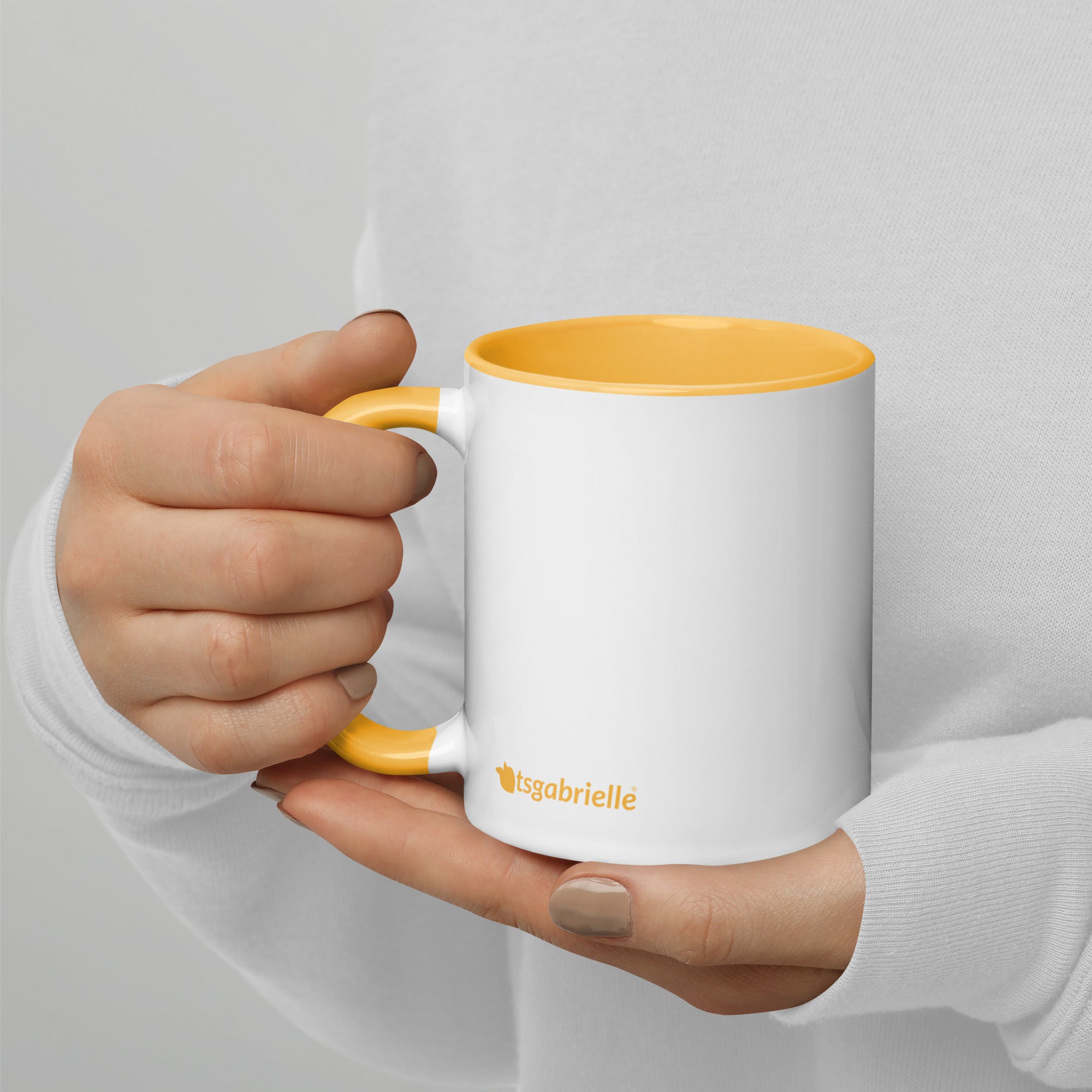 tsgabrielle® • Mug with Color Golden Yellow Inside • Ceramic • 11 oz •