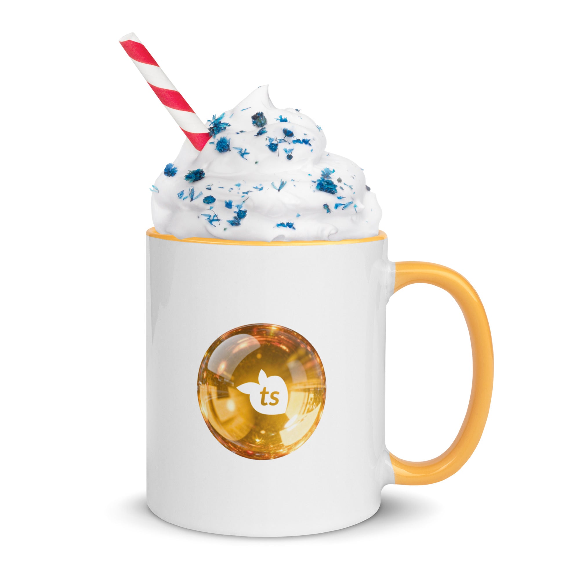 tsgabrielle® • Mug with Color Golden Yellow Inside • Ceramic • 11 oz •