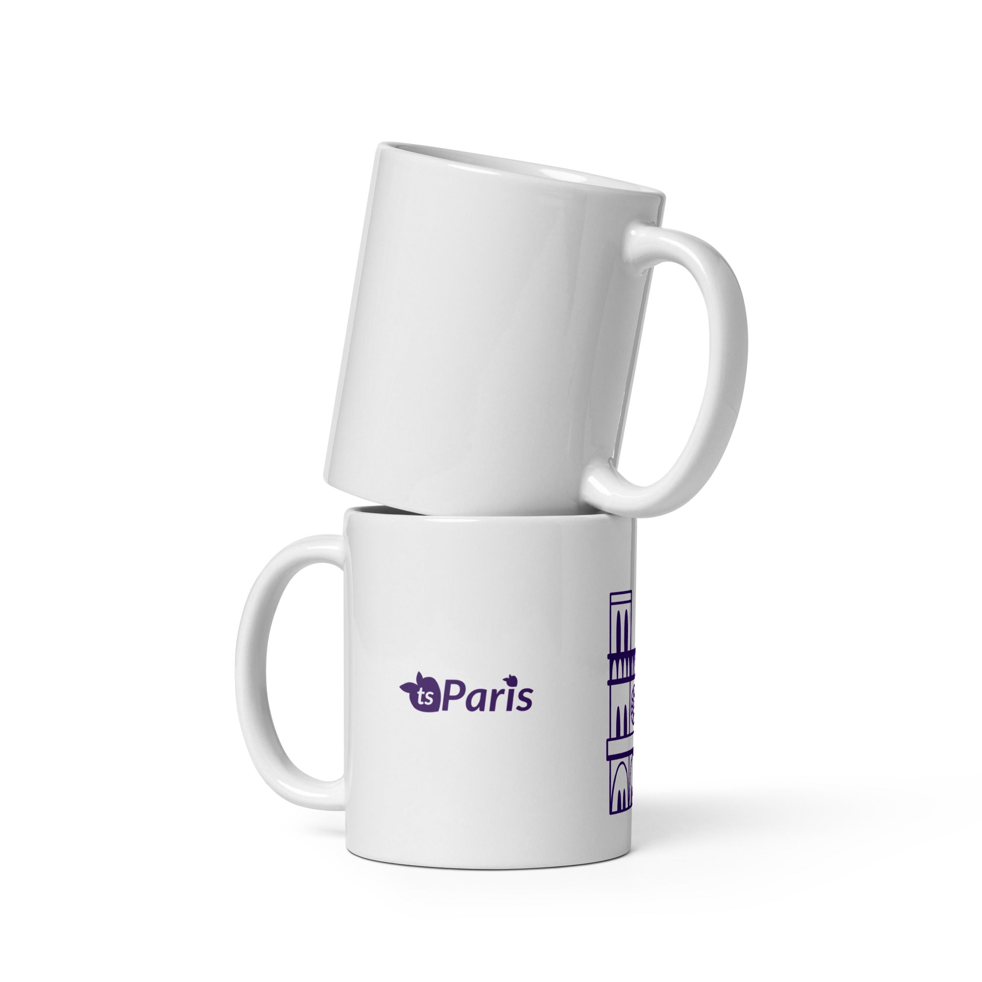 tsgabrielle® • Paris - Cathédrale Notre-Dame • Mug brillant • Blanc