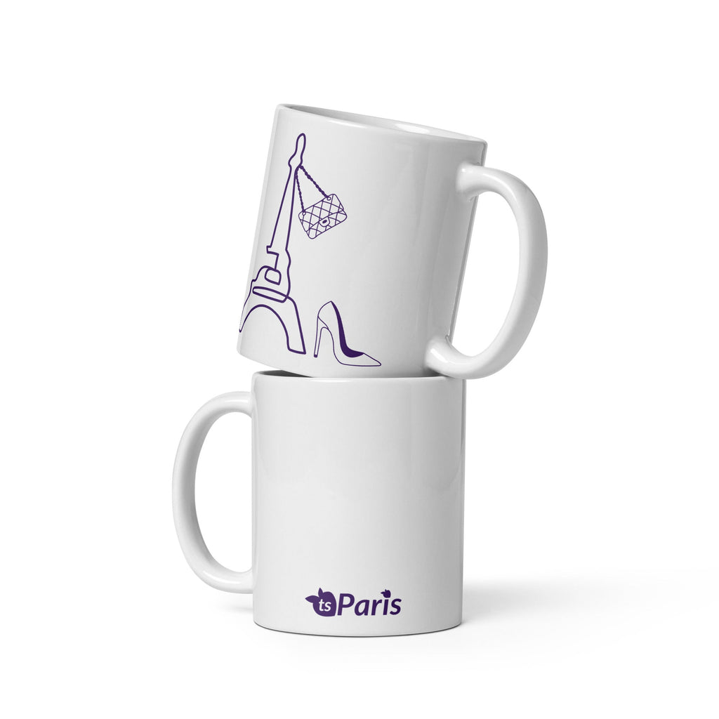 tsgabrielle® • Paris - La Tour Eiffel • Mug brillant • Blanc • Céramique • 325 ml