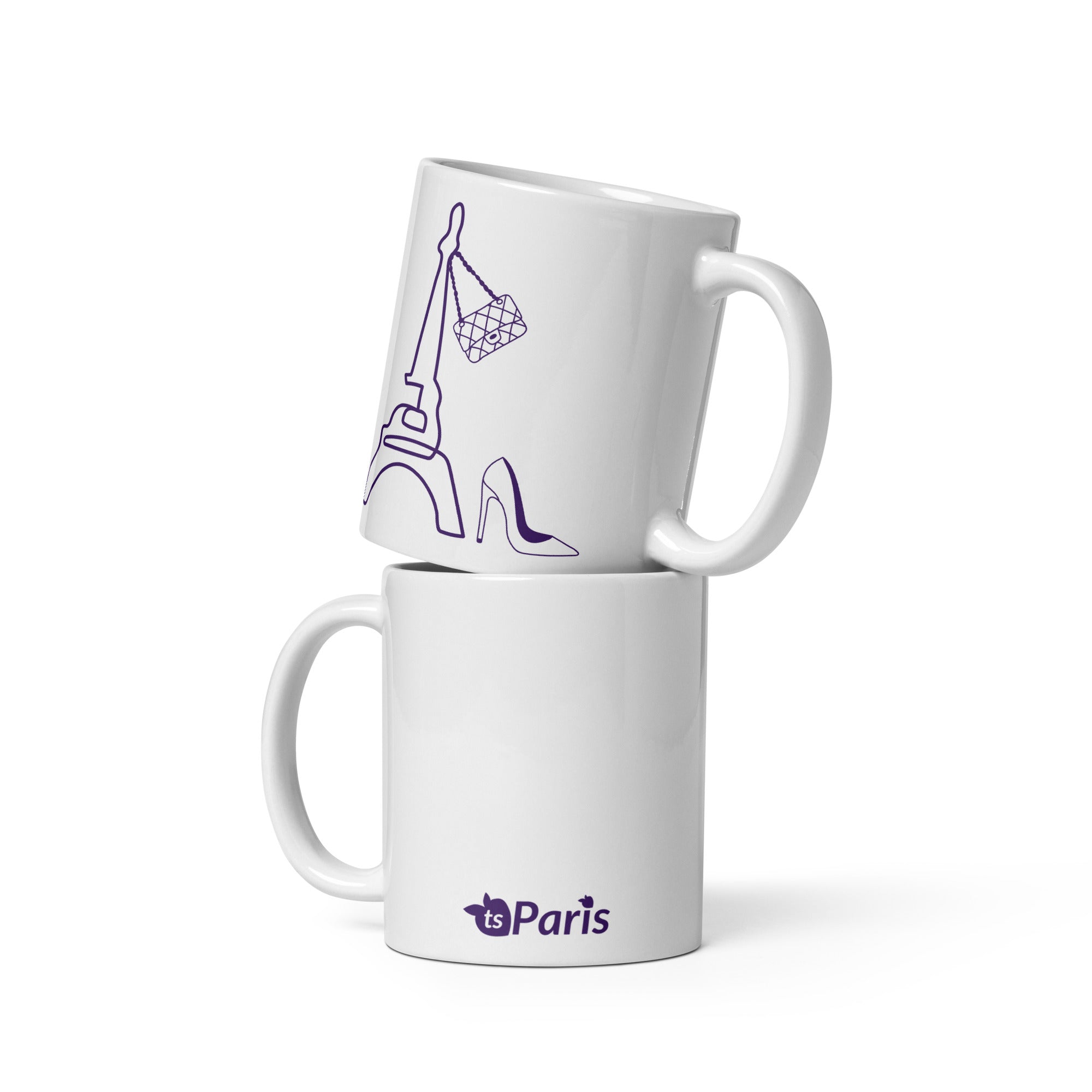 tsgabrielle® • Paris - La Tour Eiffel • Mug brillant • Blanc • Céramique • 325 ml
