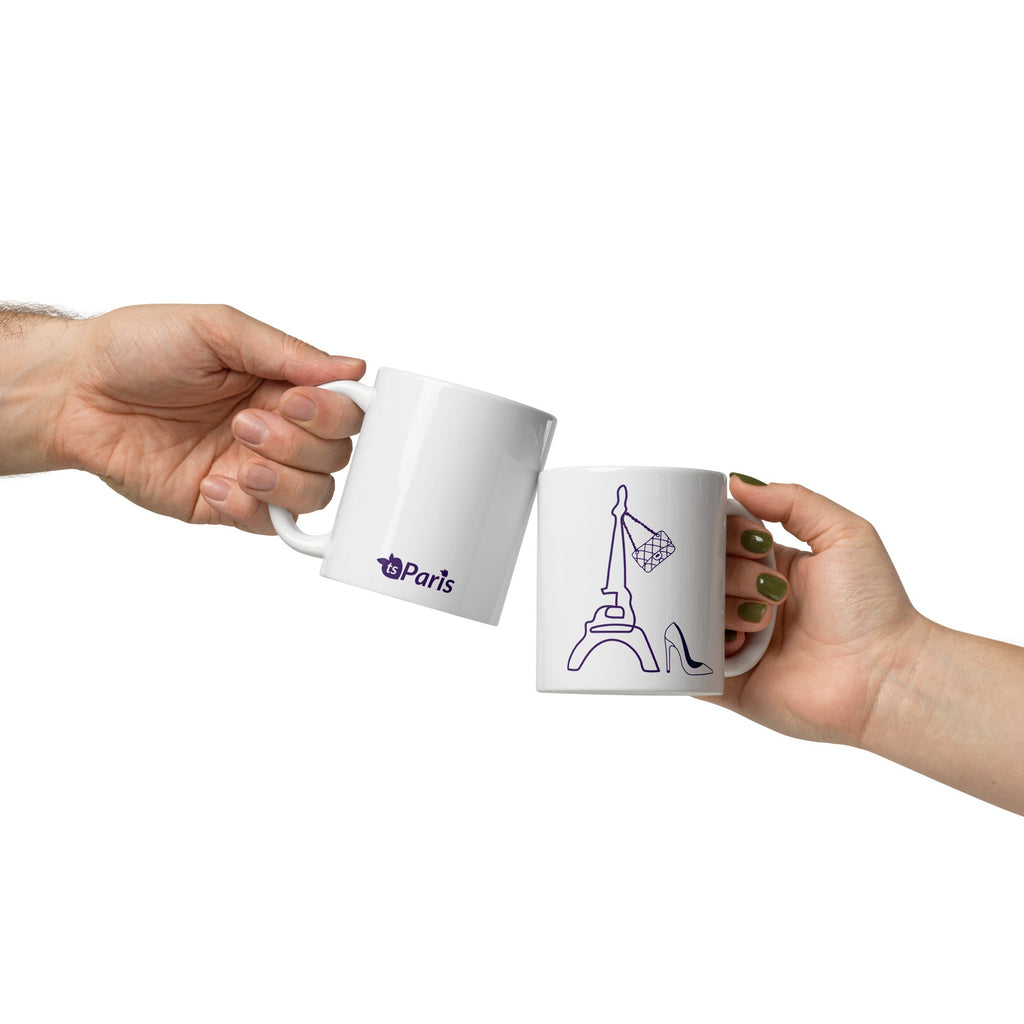 tsgabrielle® • Paris - La Tour Eiffel • Mug brillant • Blanc • Céramique • 325 ml