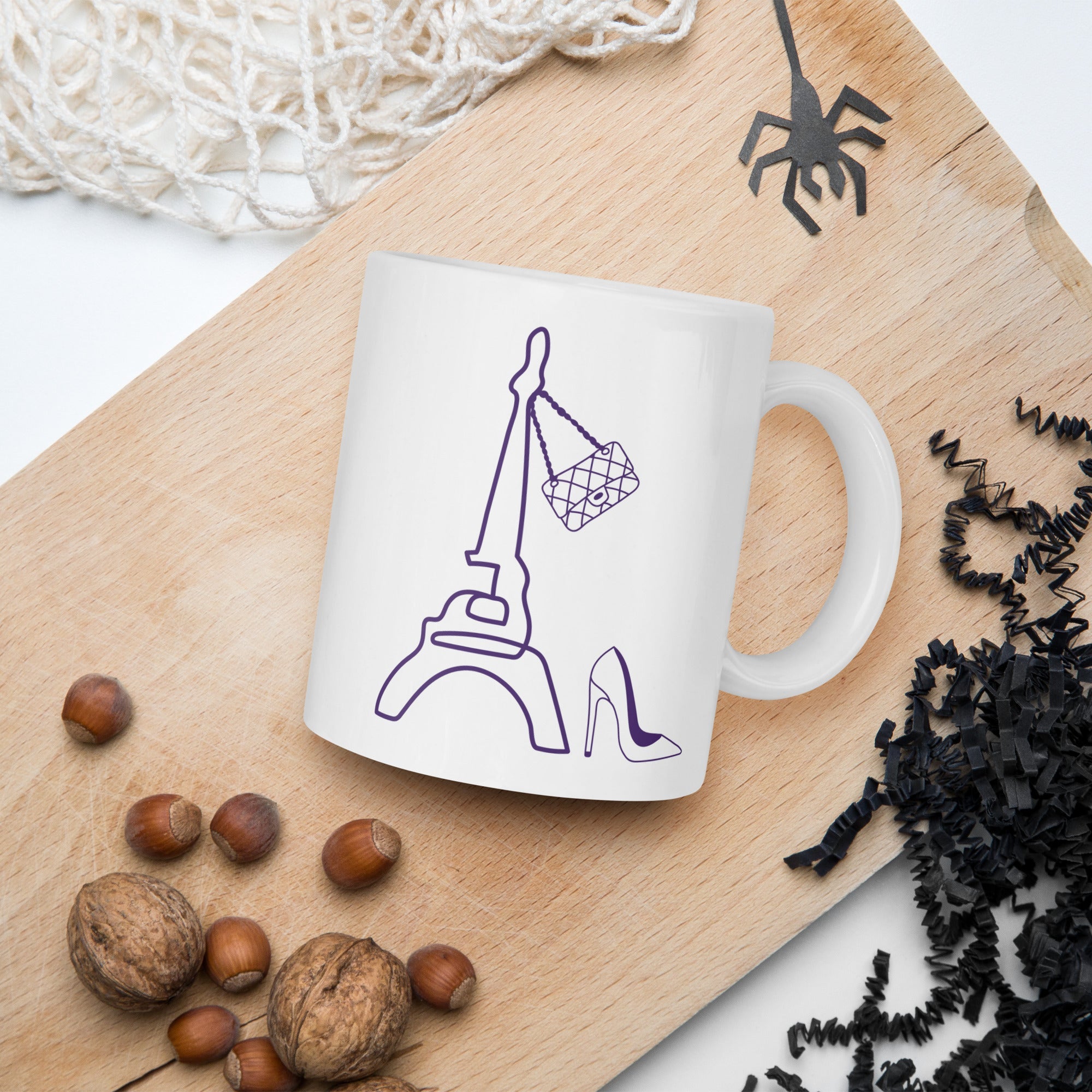 tsgabrielle® • Paris - La Tour Eiffel • Mug brillant • Blanc • Céramique • 325 ml